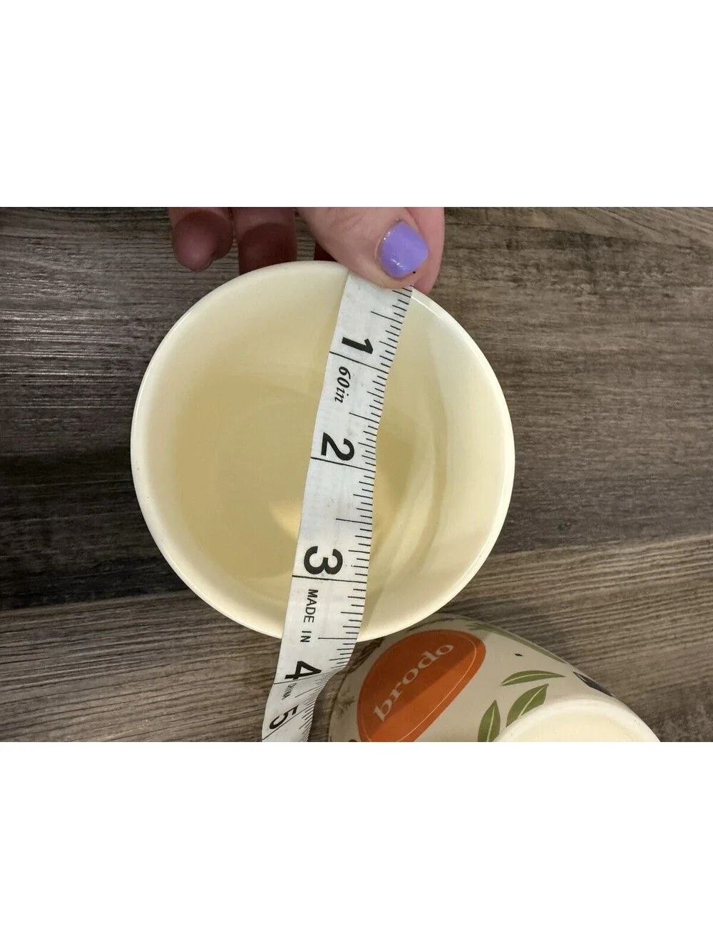 Brodo Soup/Coffee Mugs Set of 2 – Veggie Kitchen Print Ceramic Cups 12 oz NWOT